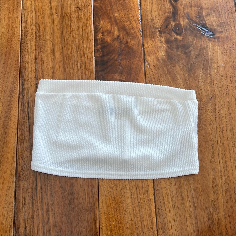 white tube top crop top